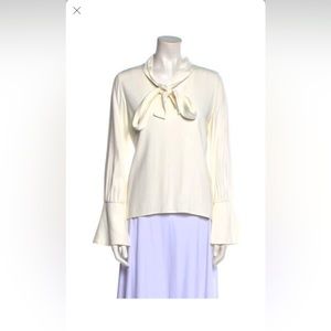 Alexis v-neck long sleeve blouse - xs